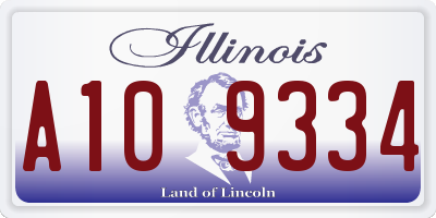IL license plate A109334
