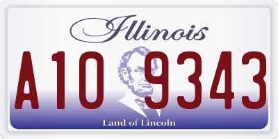 IL license plate A109343