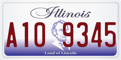 IL license plate A109345