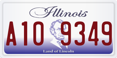 IL license plate A109349