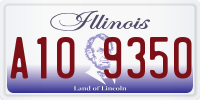 IL license plate A109350