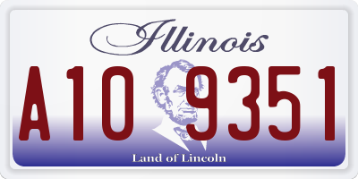 IL license plate A109351