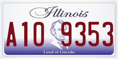 IL license plate A109353