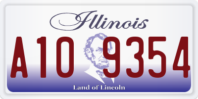 IL license plate A109354
