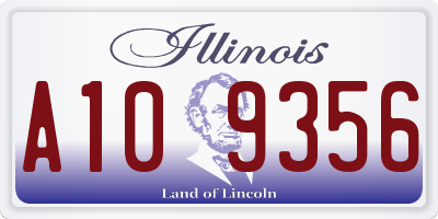 IL license plate A109356