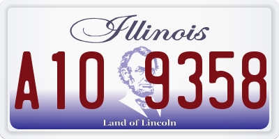 IL license plate A109358