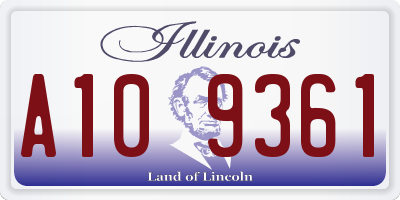 IL license plate A109361