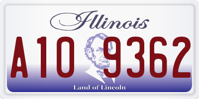 IL license plate A109362