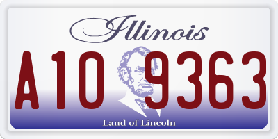 IL license plate A109363