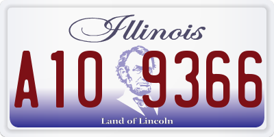 IL license plate A109366
