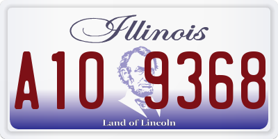 IL license plate A109368