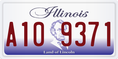 IL license plate A109371
