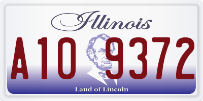 IL license plate A109372