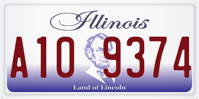 IL license plate A109374