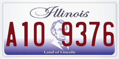 IL license plate A109376