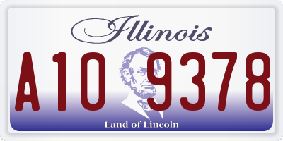 IL license plate A109378