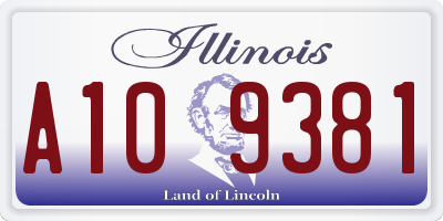 IL license plate A109381