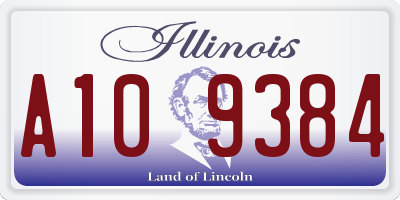 IL license plate A109384