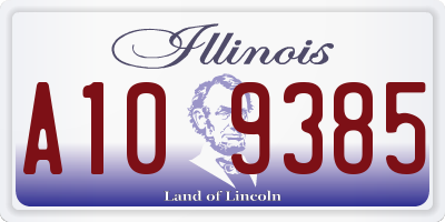 IL license plate A109385