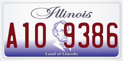IL license plate A109386