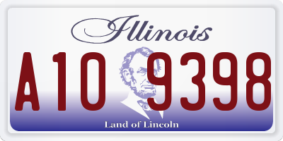 IL license plate A109398