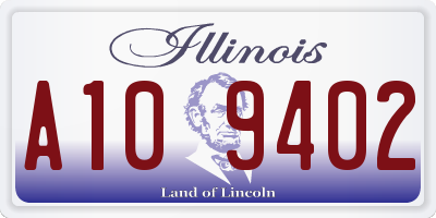 IL license plate A109402