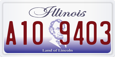 IL license plate A109403