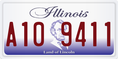 IL license plate A109411
