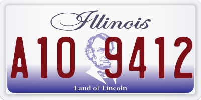 IL license plate A109412