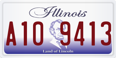 IL license plate A109413