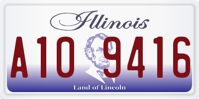 IL license plate A109416
