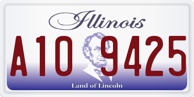 IL license plate A109425
