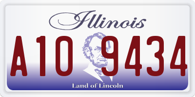 IL license plate A109434