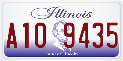 IL license plate A109435