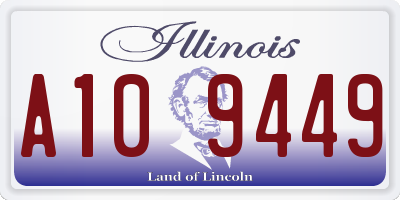 IL license plate A109449