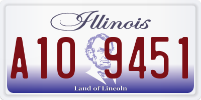IL license plate A109451