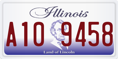 IL license plate A109458