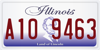 IL license plate A109463