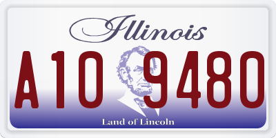 IL license plate A109480