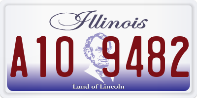 IL license plate A109482