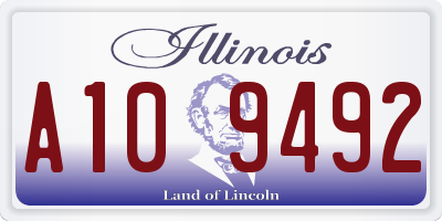 IL license plate A109492
