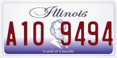 IL license plate A109494