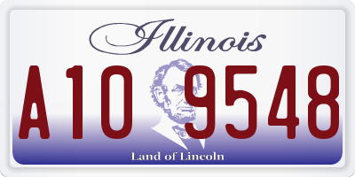 IL license plate A109548