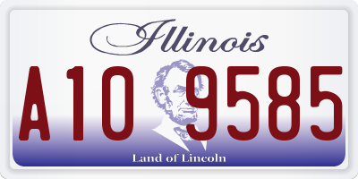 IL license plate A109585