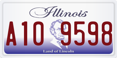 IL license plate A109598