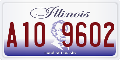 IL license plate A109602