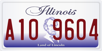IL license plate A109604