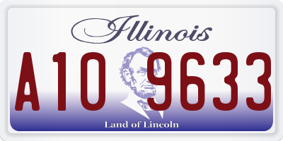 IL license plate A109633