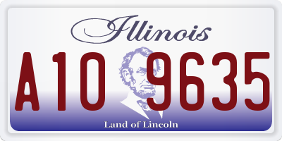 IL license plate A109635