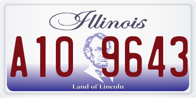 IL license plate A109643
